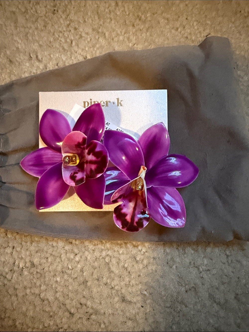 Piper Bold Purple Orchid Hair Clip Pair